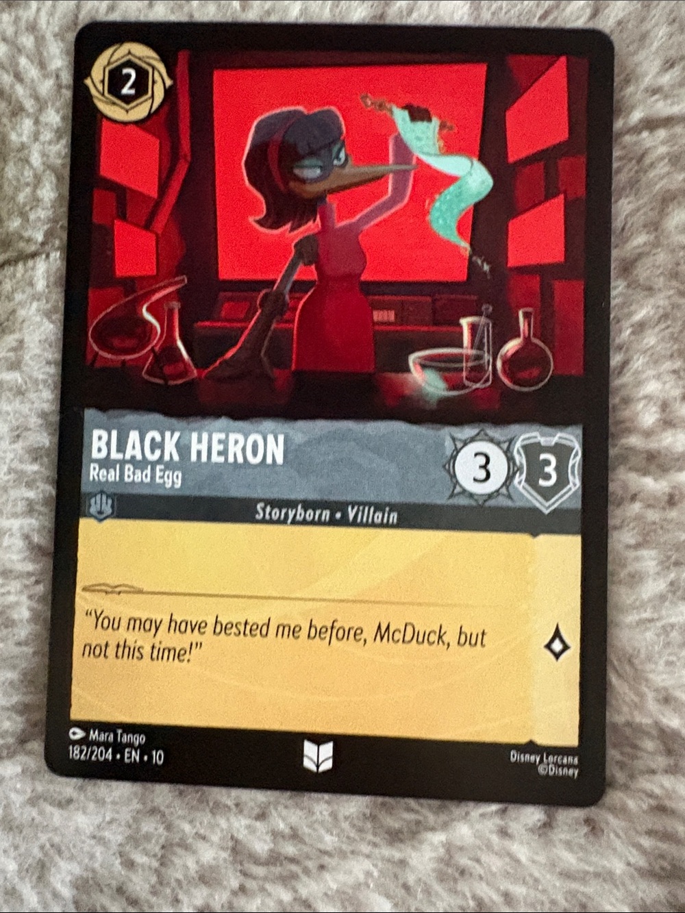 Disney Lorcana Black Heron Trading Card 182/204 Whispers in the Well